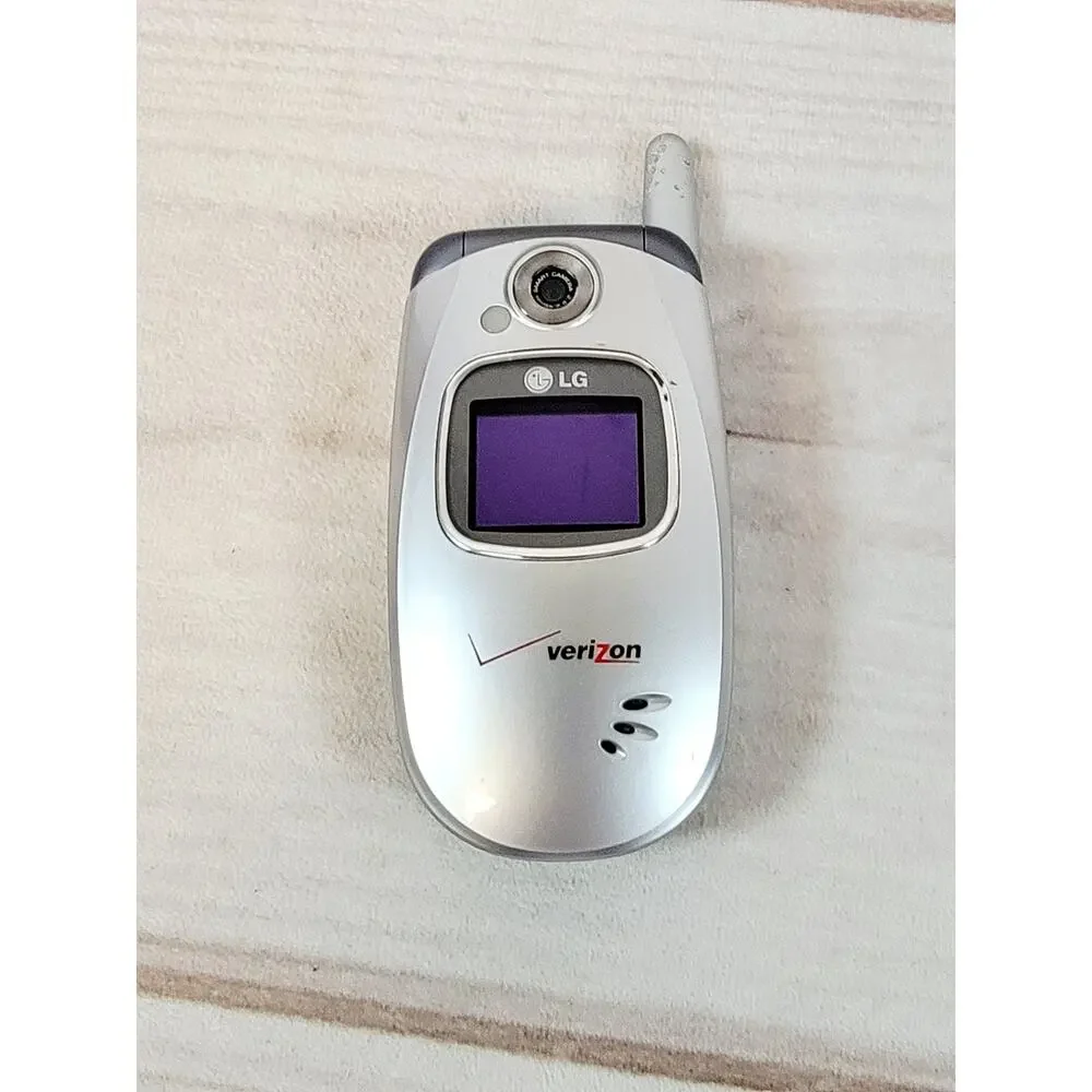 LG VX5300 - VERIZON Grey And Silver Flip Phone Cell Phone Untested
